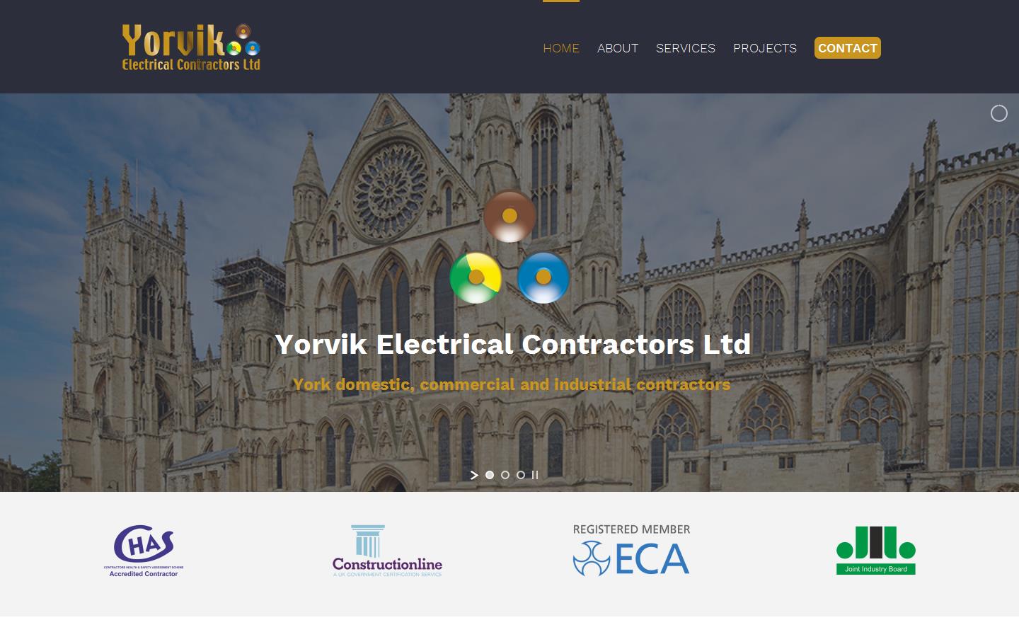 Yorvik Electrical Contractors Ltd Website