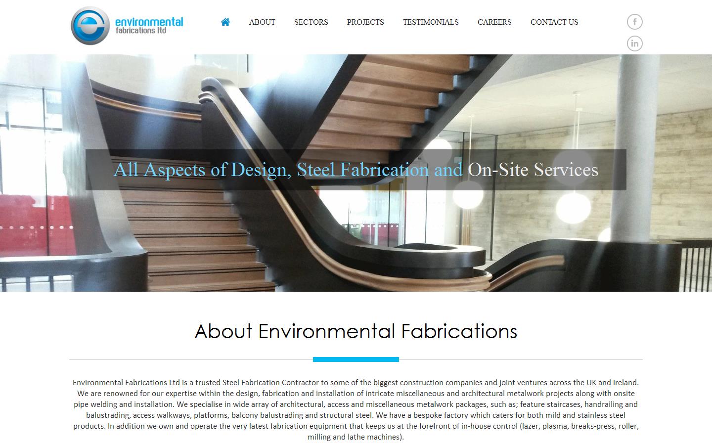Environmental Fabrications Ltd Website
