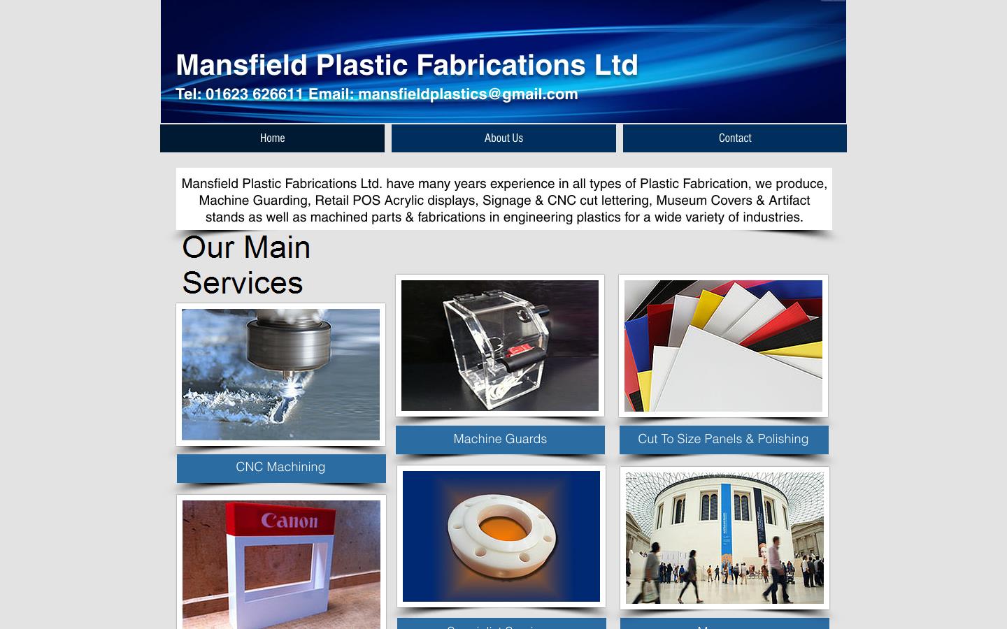 Mansfield Plastic Fabrications Ltd Website