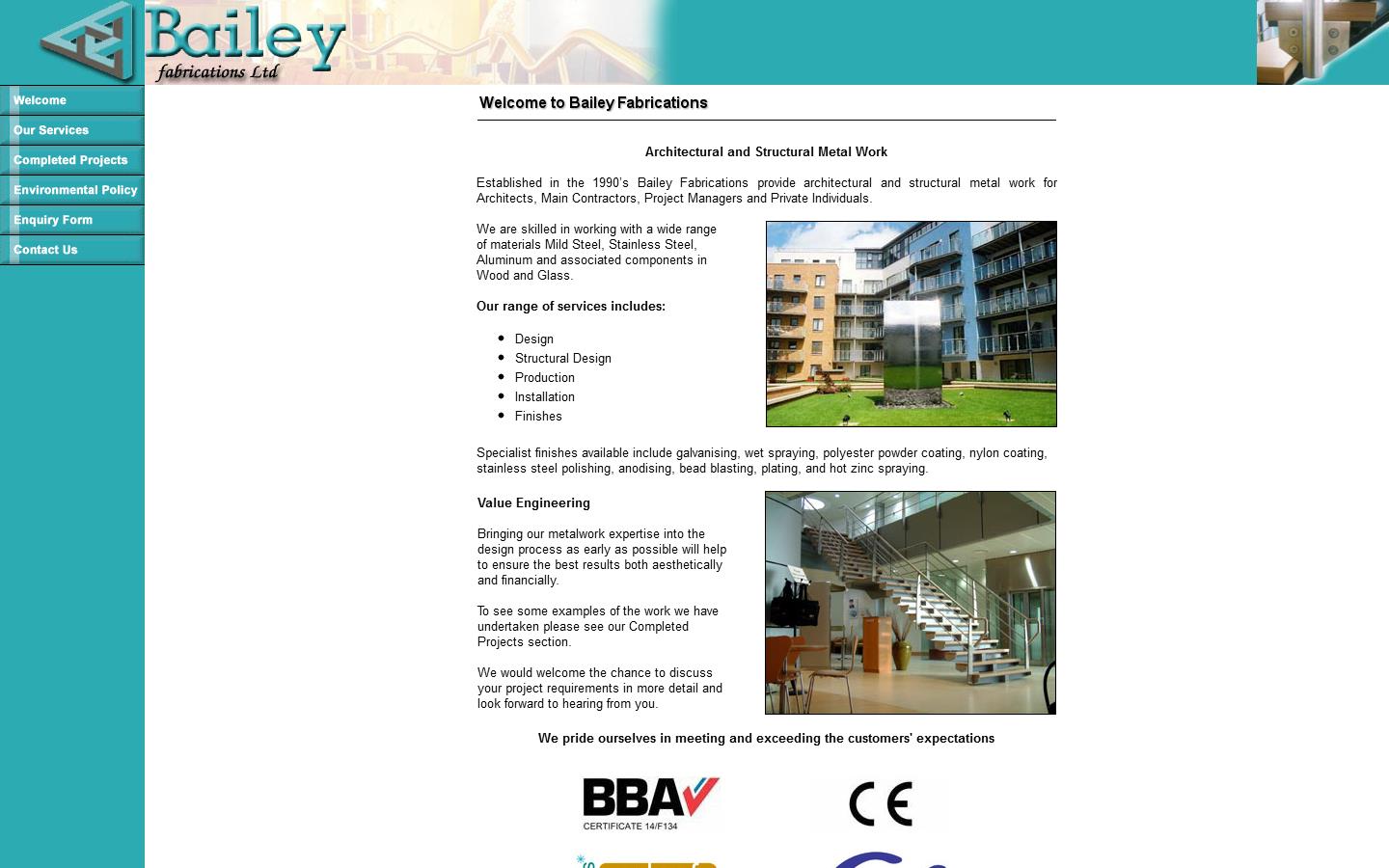 Bailey Fabrications Ltd Website