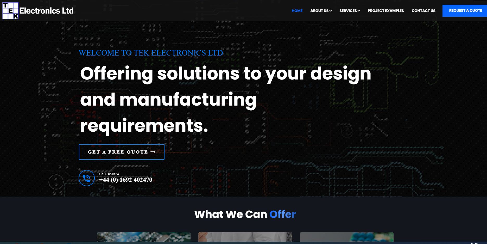 TEK Electronics Limited Website