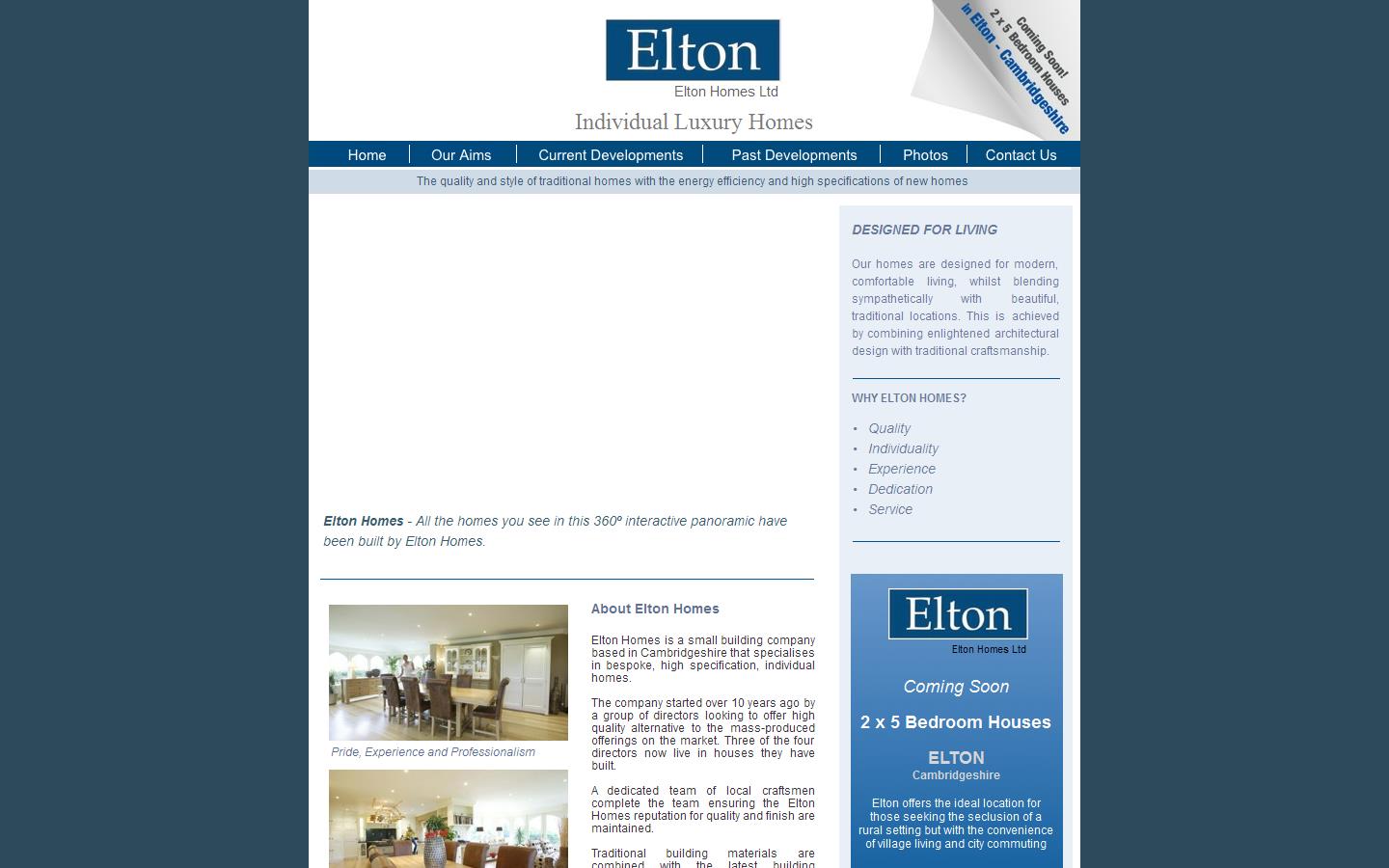 Elton Homes Ltd Website