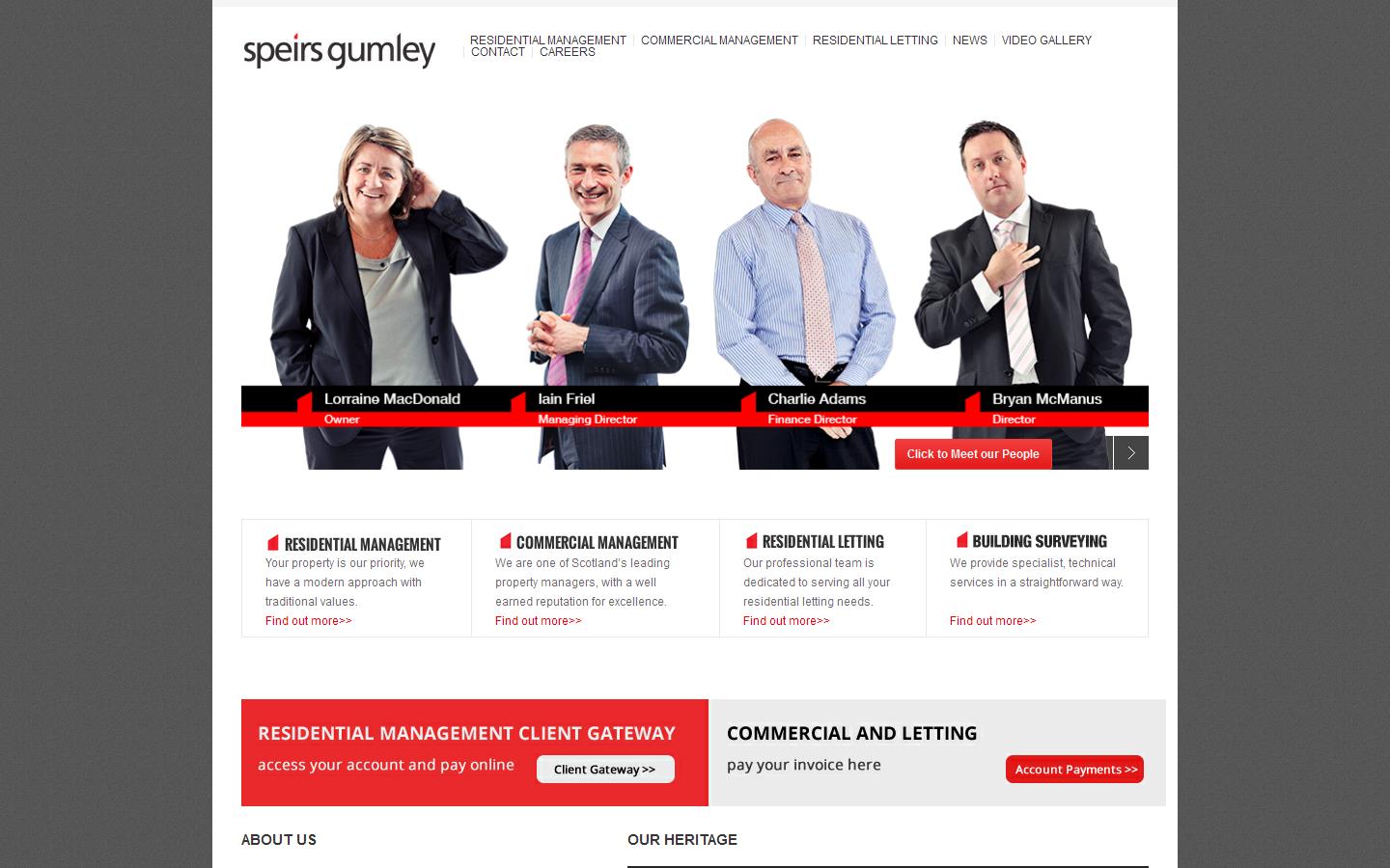 Speirs Gumley Property Management Website