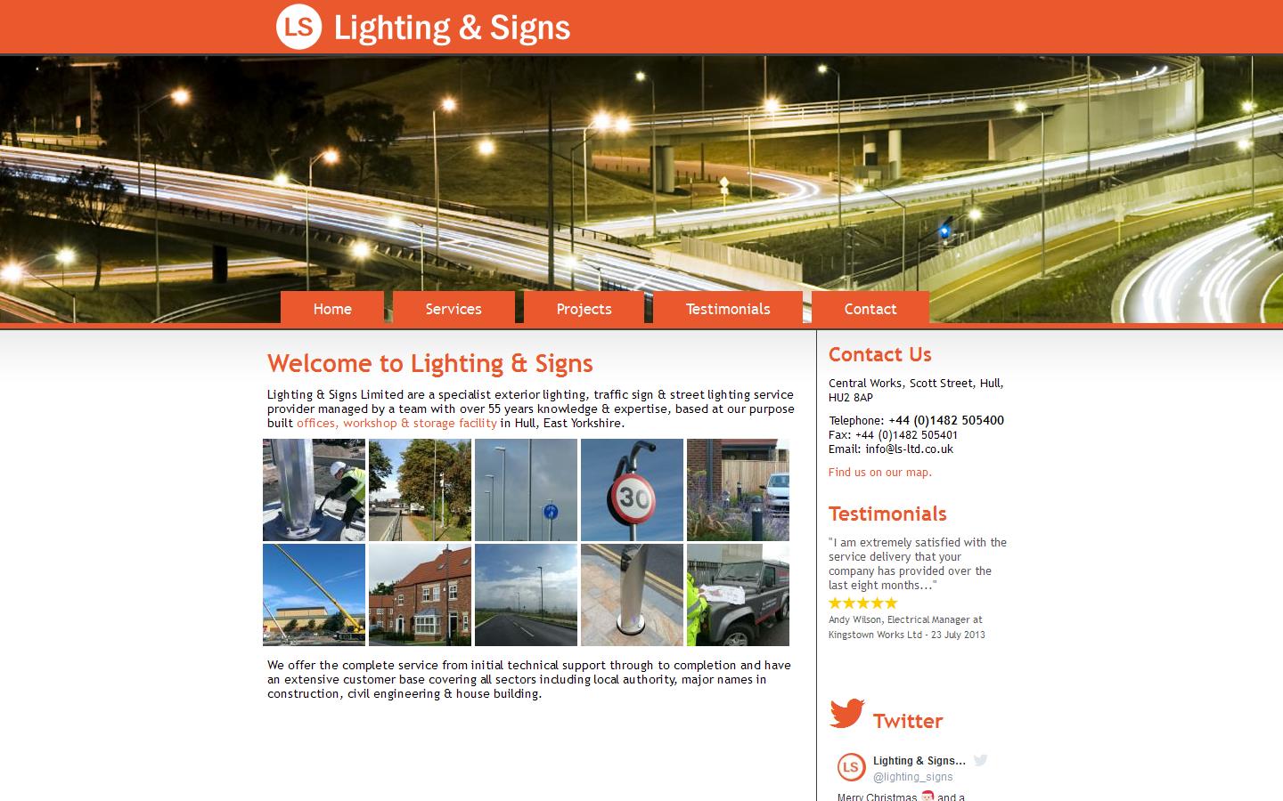 Lighting & Signs Website