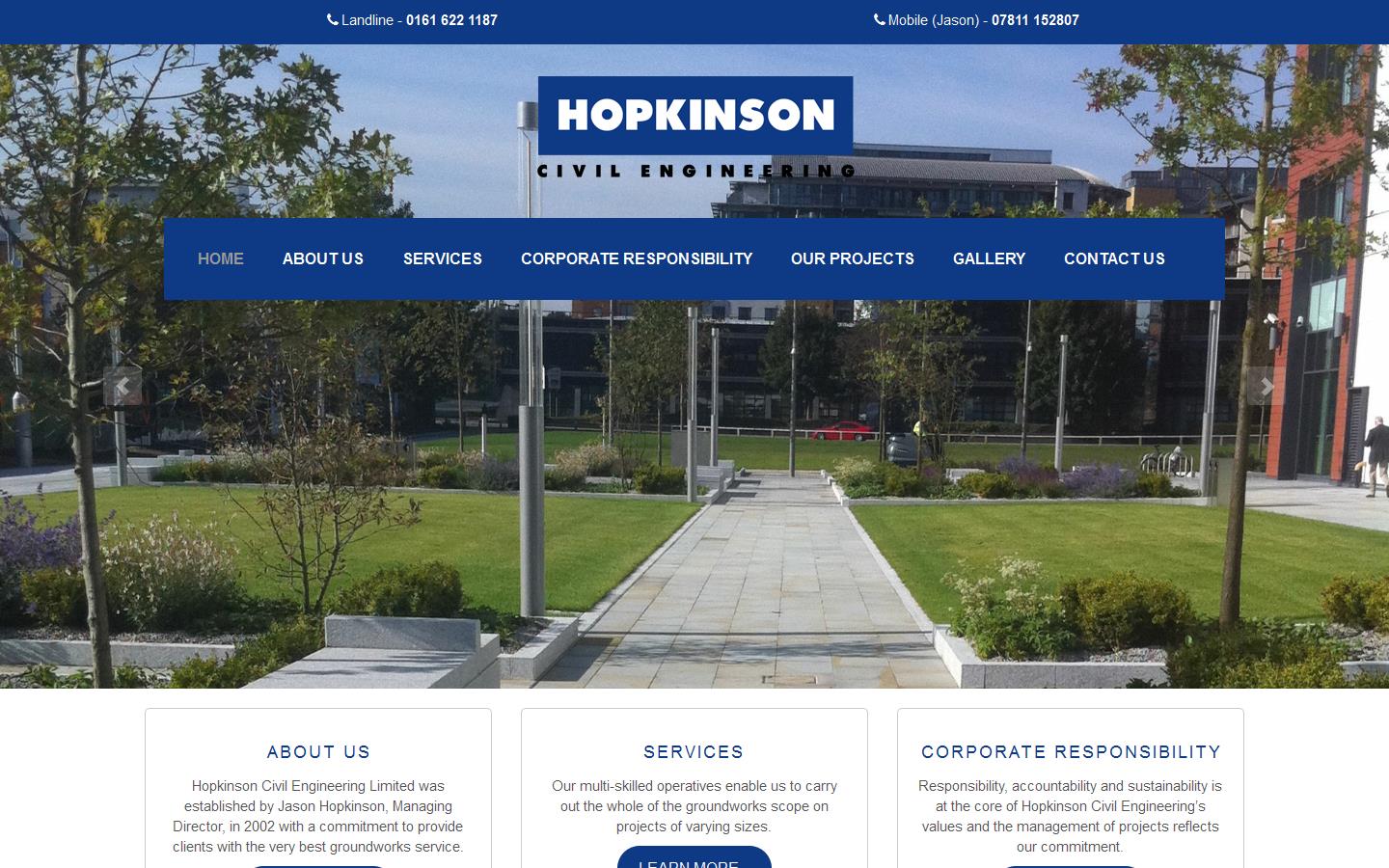 Hopkinson Civil Engineering Website