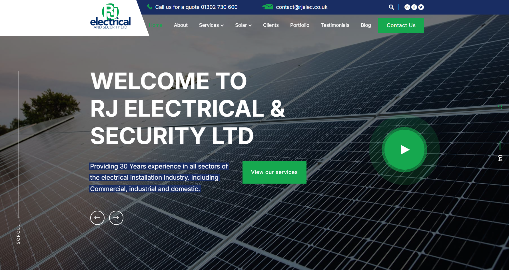 R J Electrical & Security Ltd Website