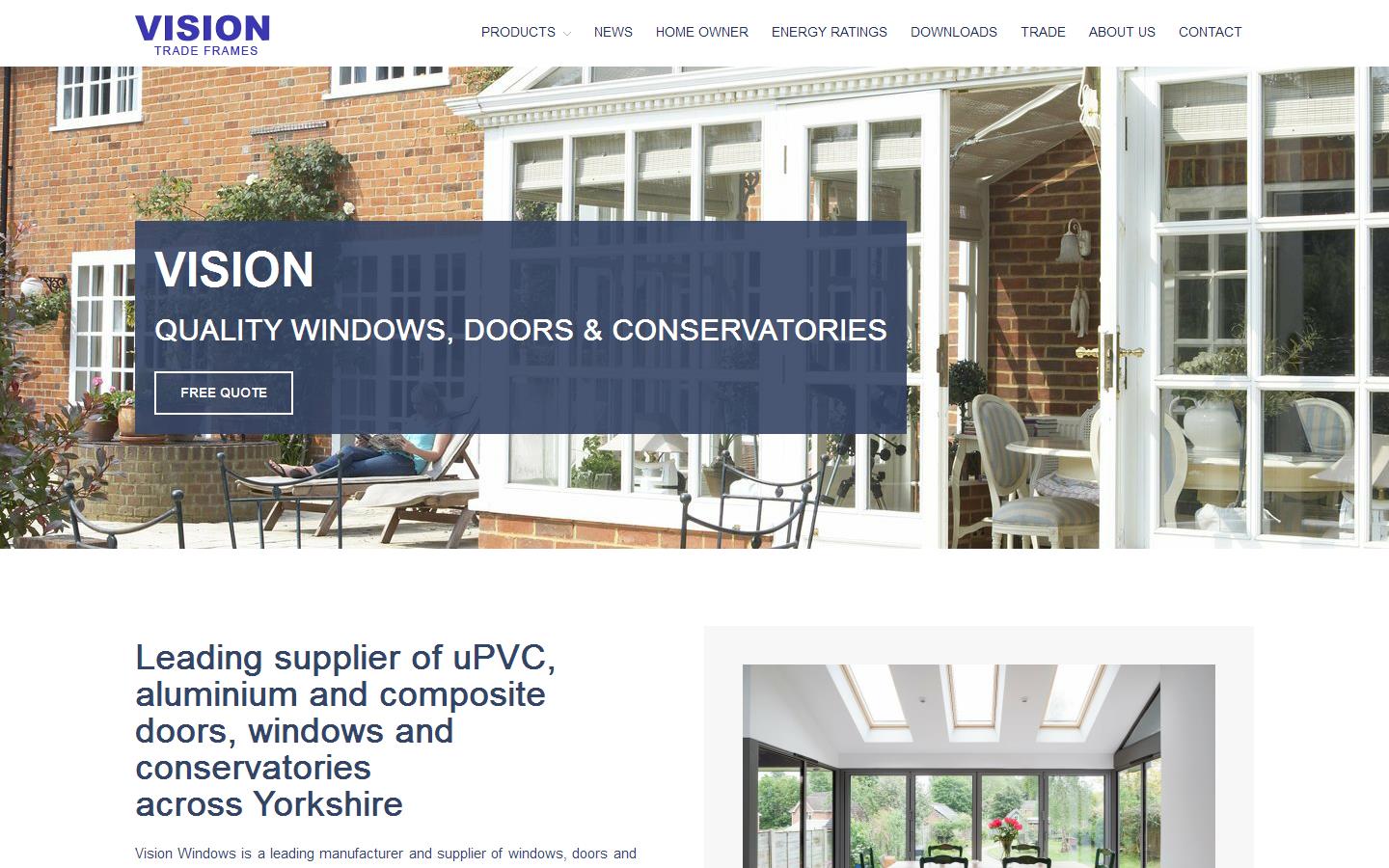 Vision Trade Frames Website