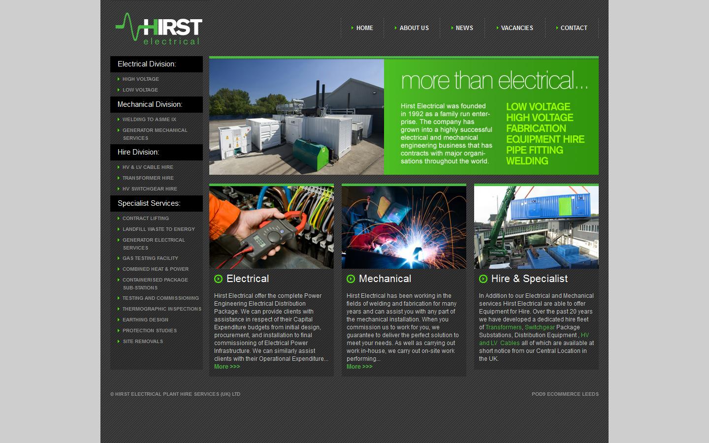 Hirst Electrical Website