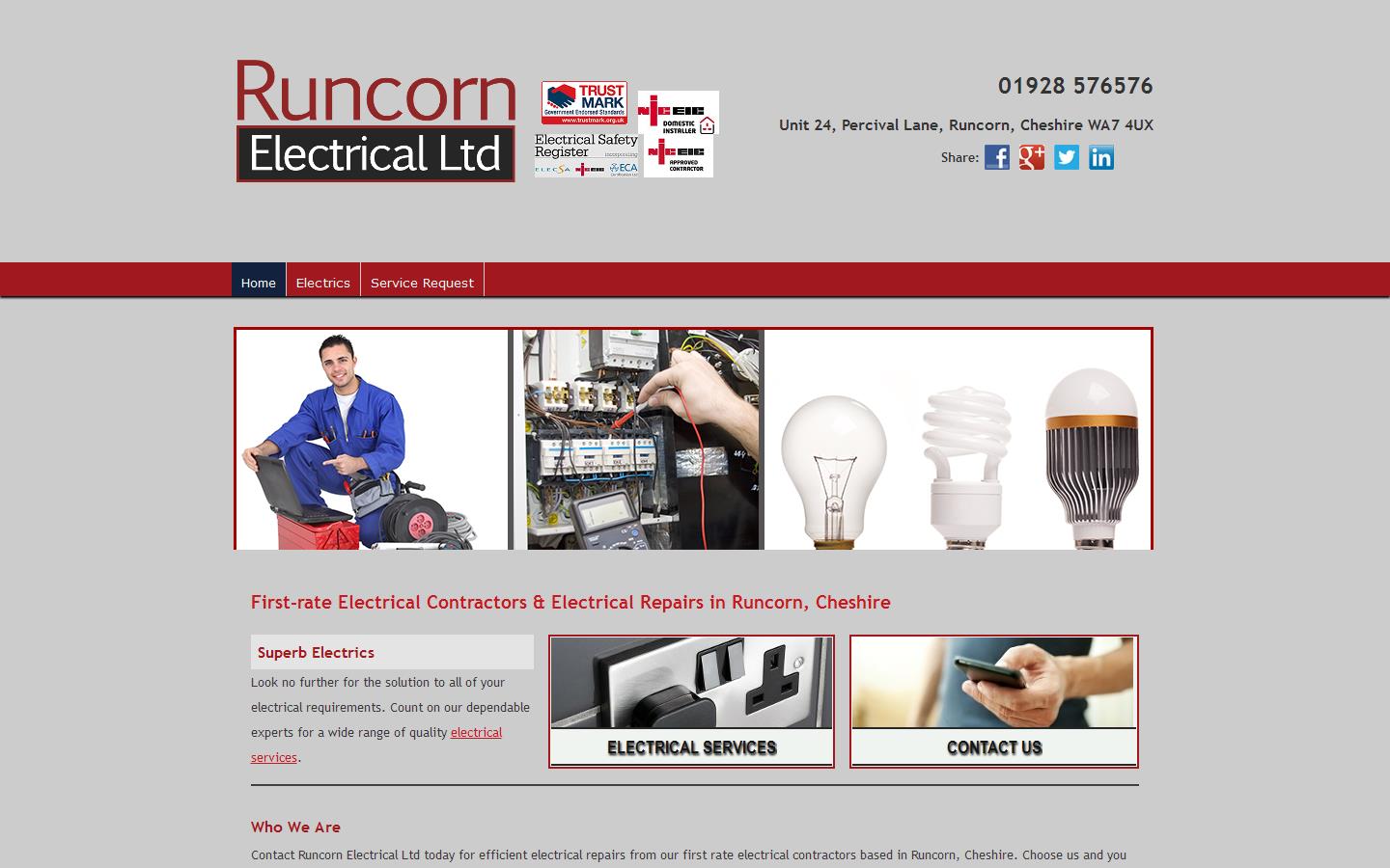 Runcorn Electrical Ltd Website