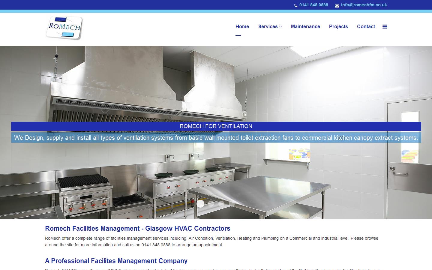 Romech Facilities Management Website