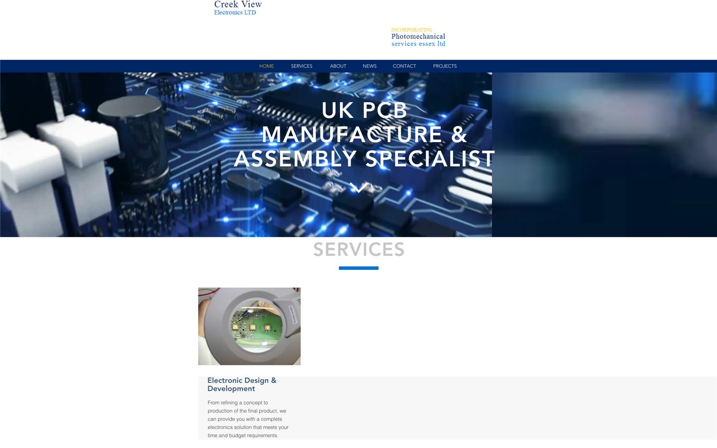 Creek View Electronics Ltd Website