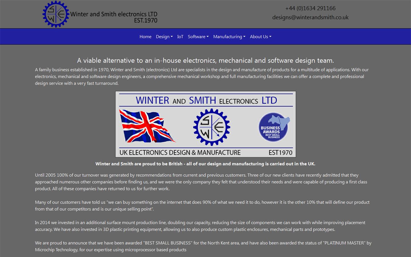 Winter & Smith Electronics Ltd Website
