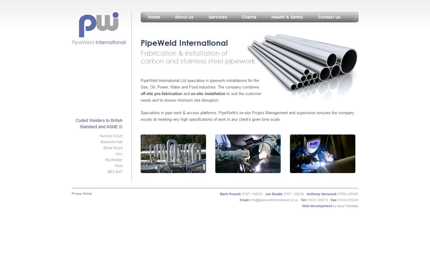 Pipeweld International Website