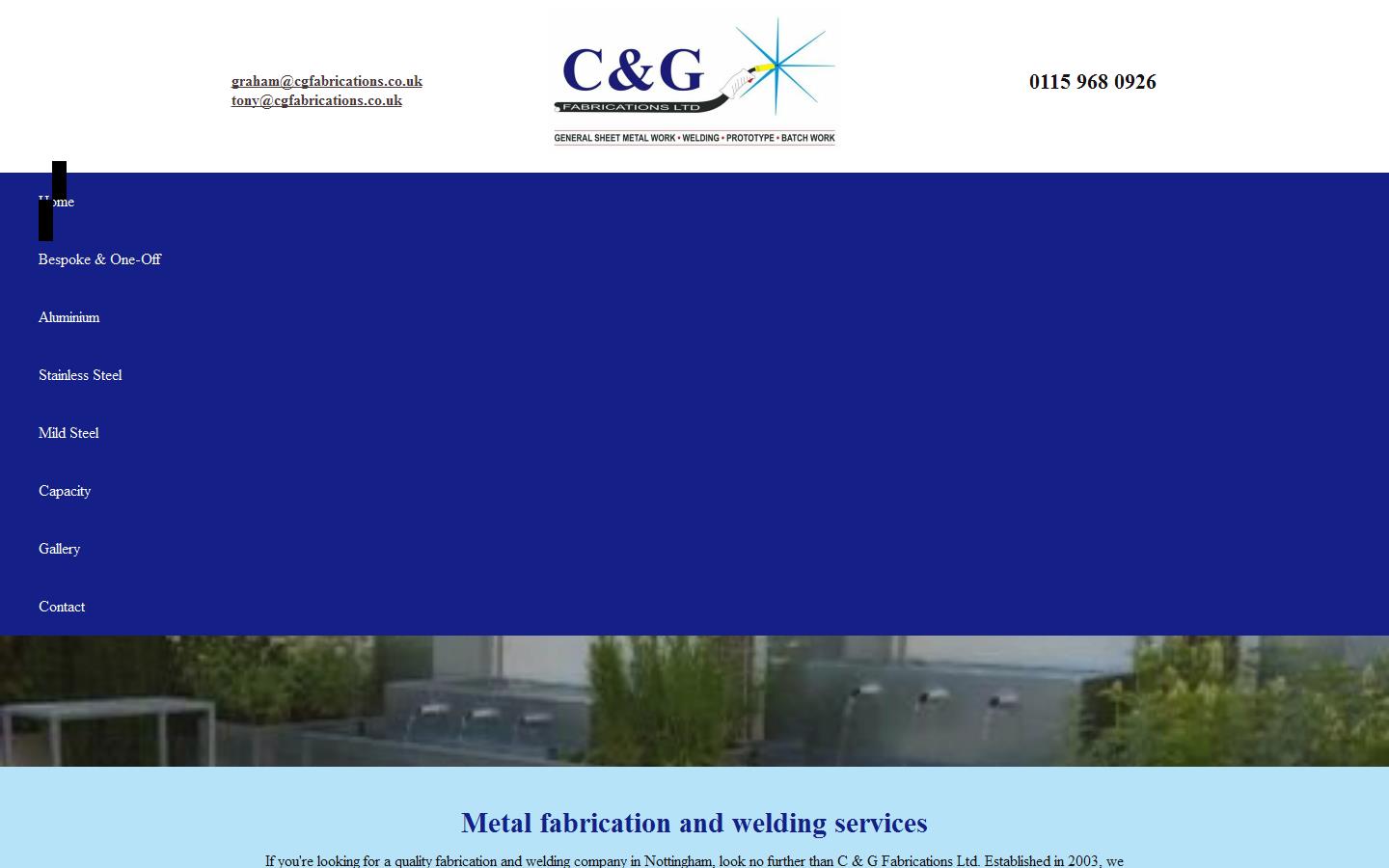 C & G Fabrications Website