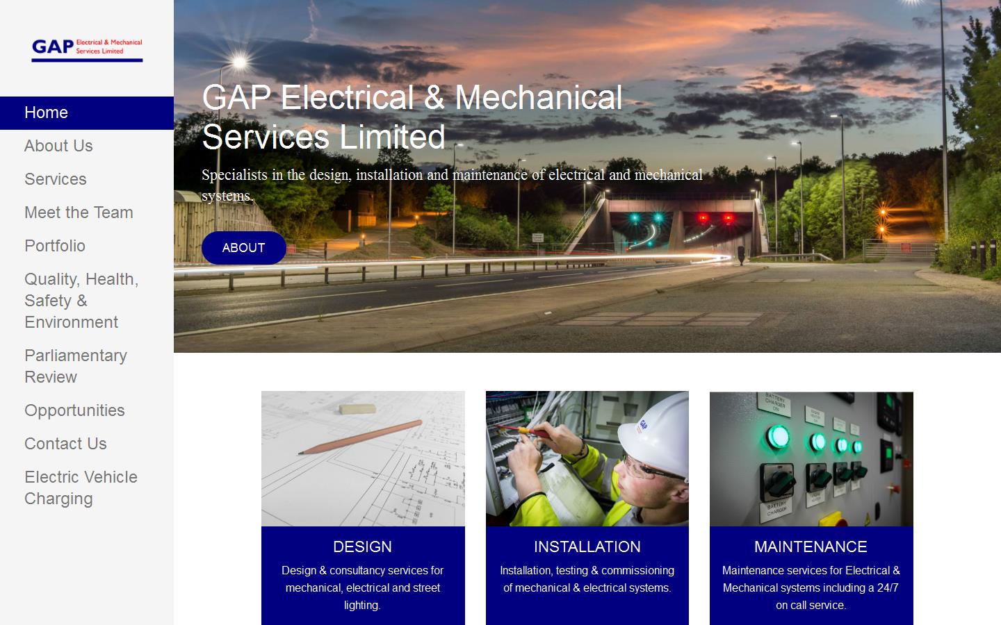 Gap Electrical & Mechanical Services Ltd Website