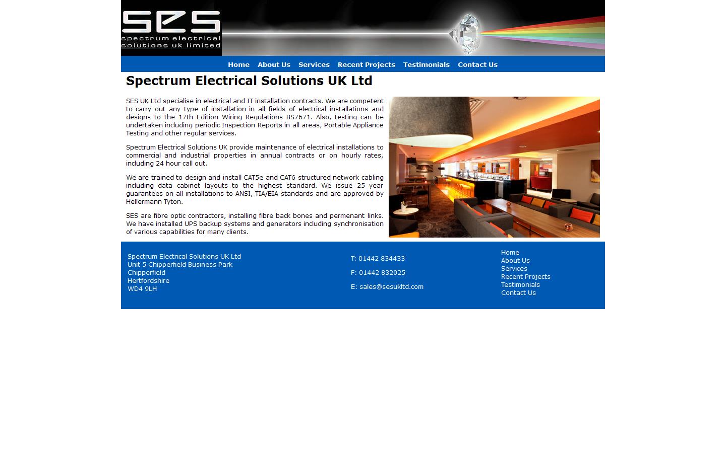 Spectrum Electrical Solutions UK Ltd Website