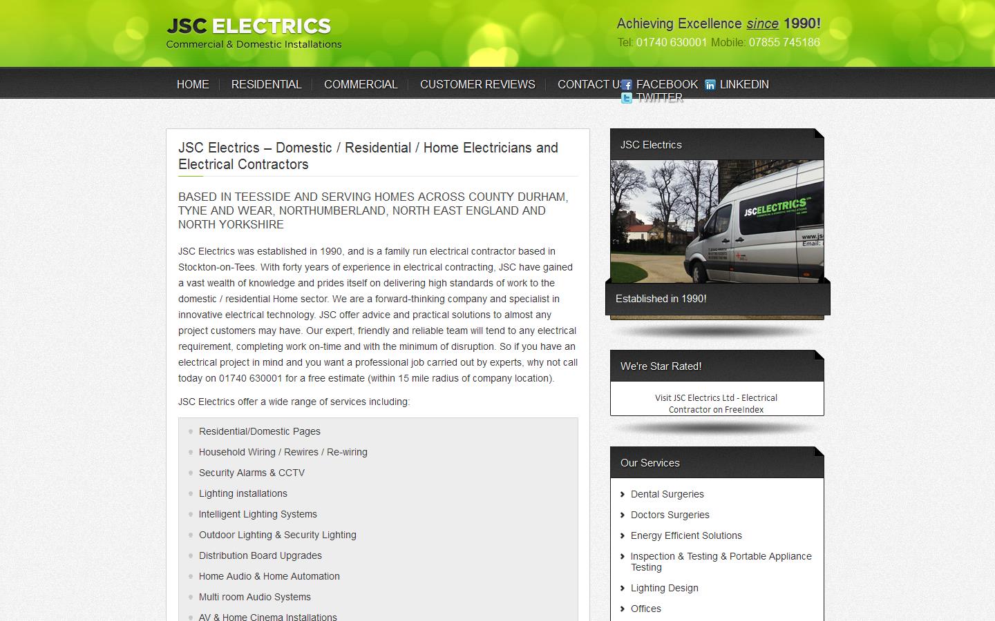 J S C Electrics Ltd Website