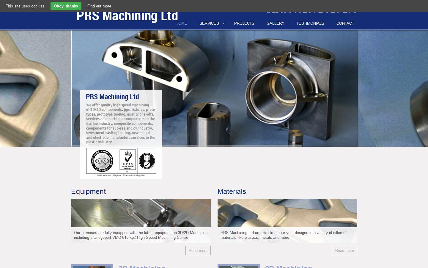 P R S Machining Ltd Website