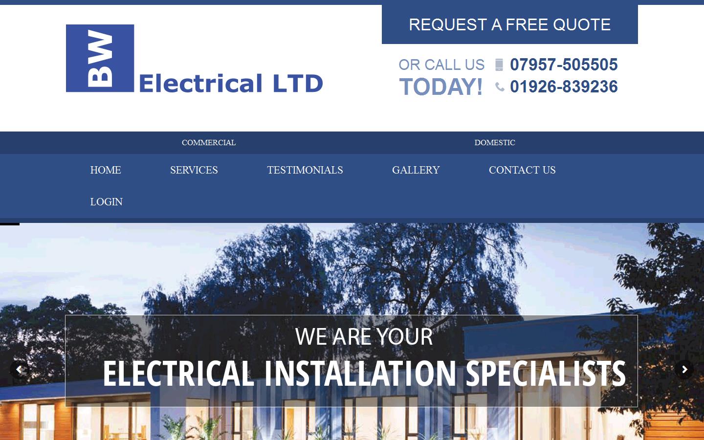 B W Electrical Ltd Website