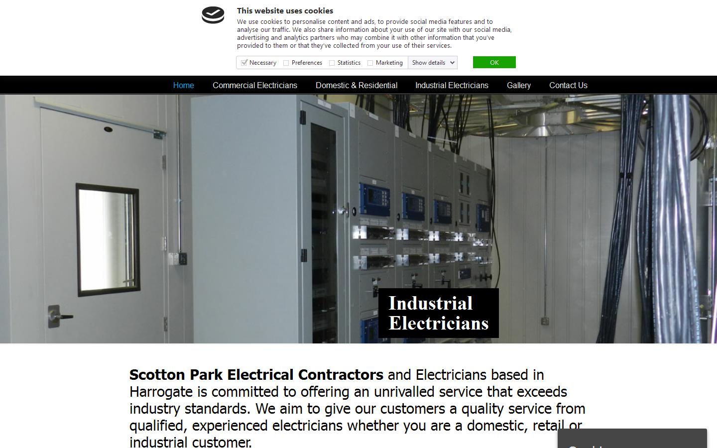Scotton Park Electrical Contractors Website