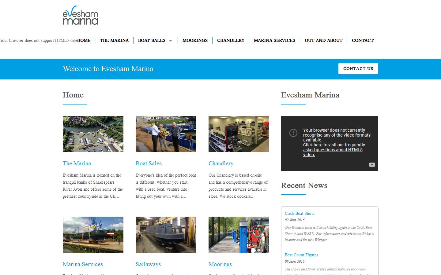 Evesham Marina Website