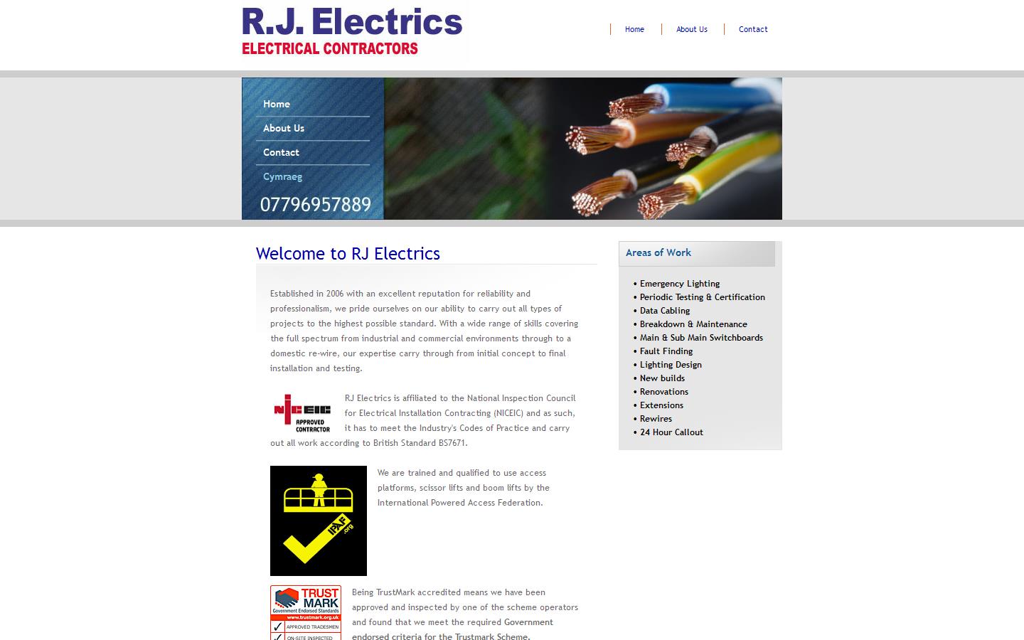 R J Electrics Website