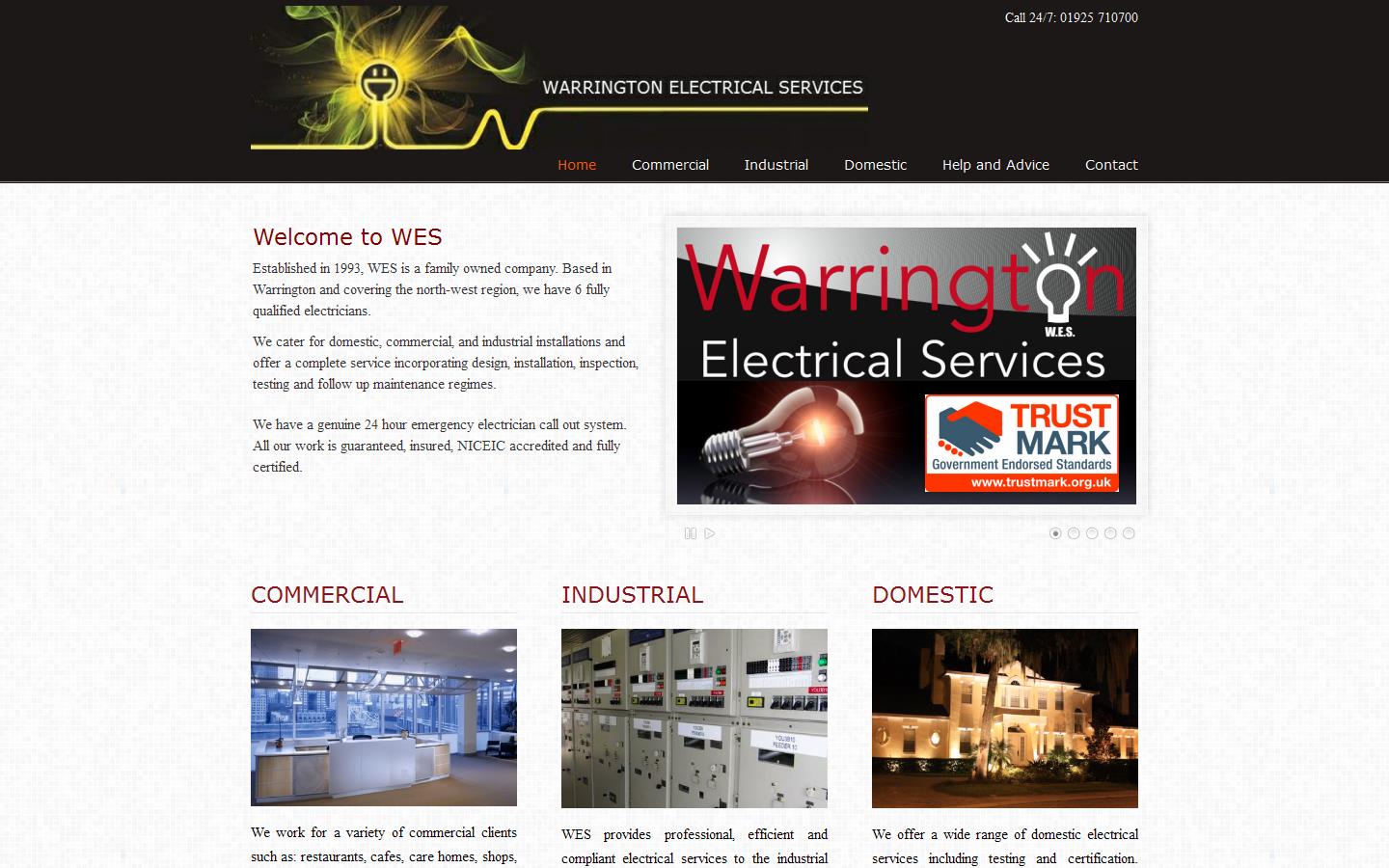 Warrington Electrical Services Website