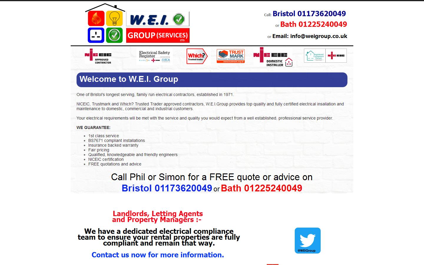 W E I Group Services Website