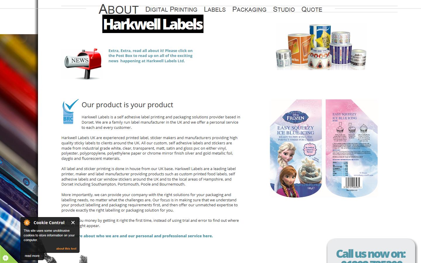 Harkwell Labels Ltd Website