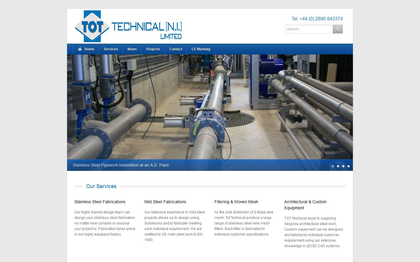 T O T Technical N I Ltd Website