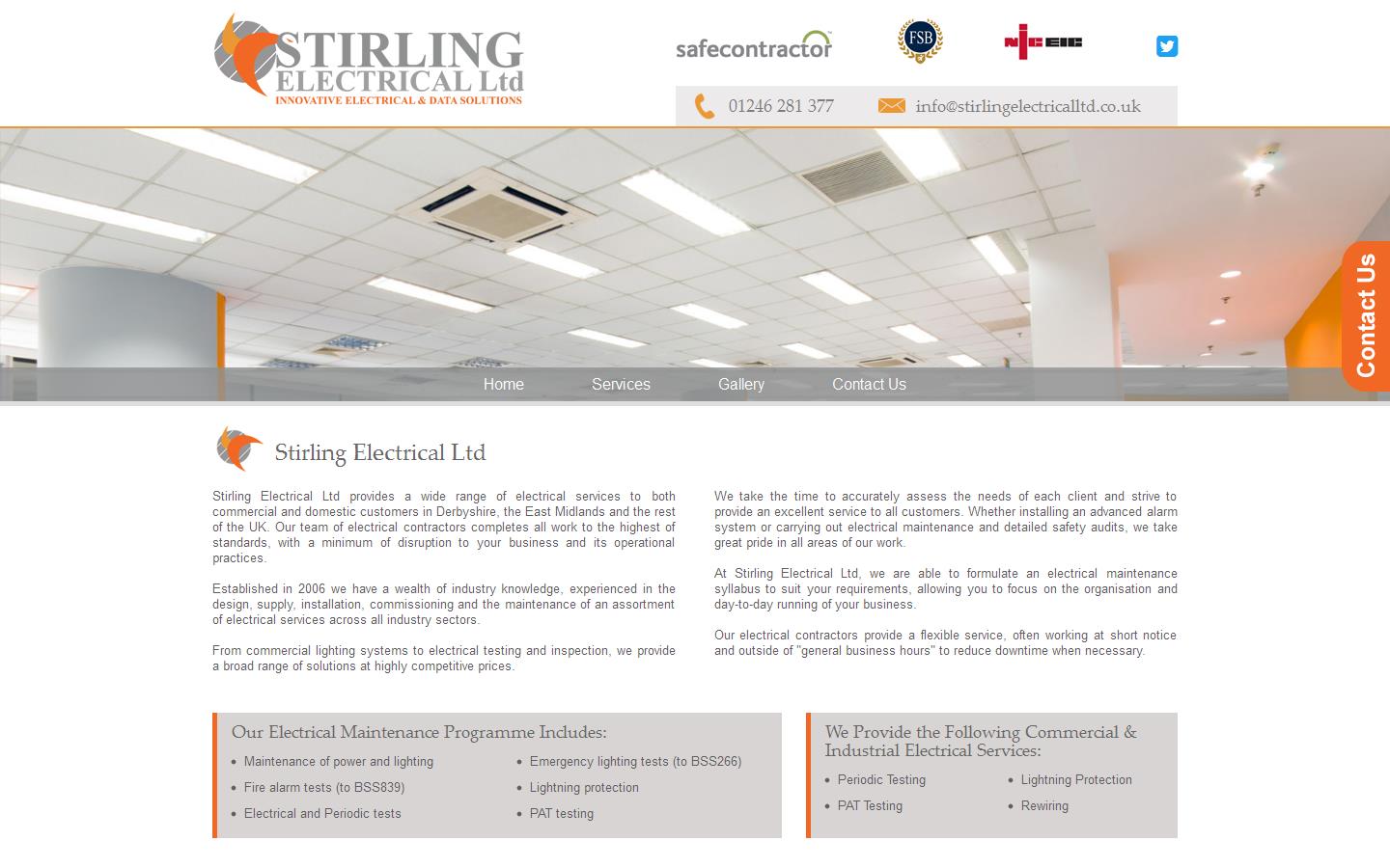 Stirling Electrical Ltd Website