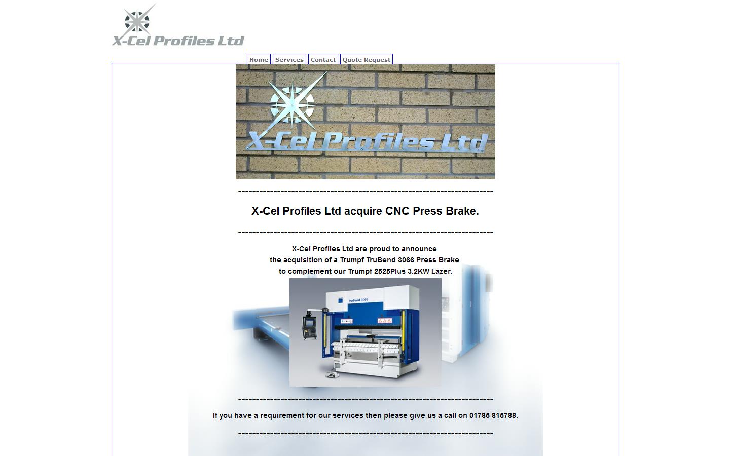 Xcel Profiles Ltd Website