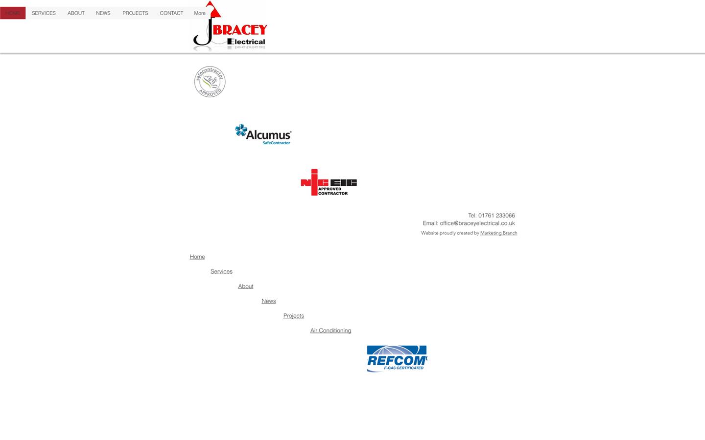 J Bracey Electrical Ltd Website