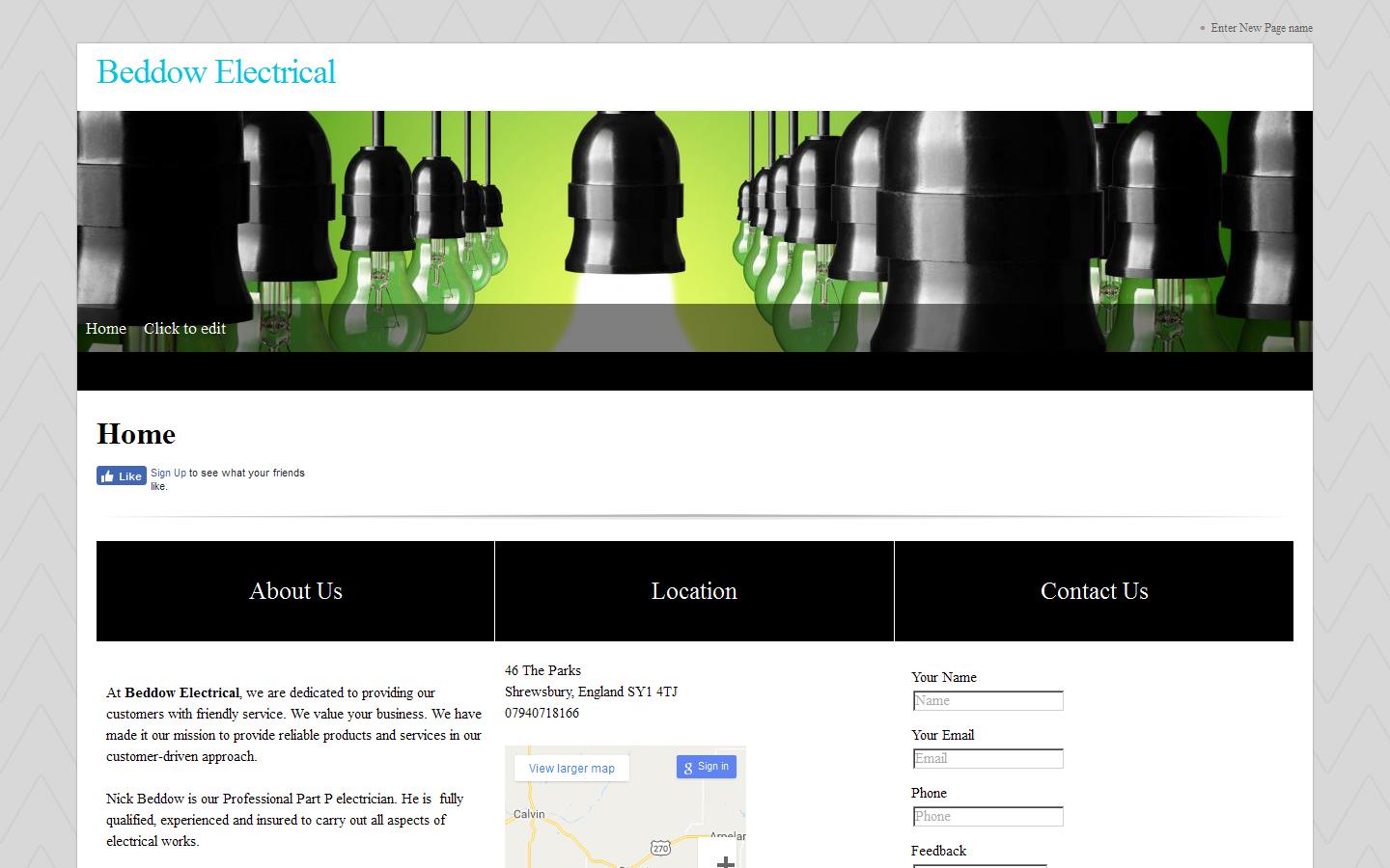 Beddow Electrical Website