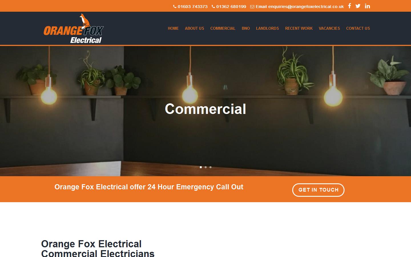 Orange Fox Electrical Website