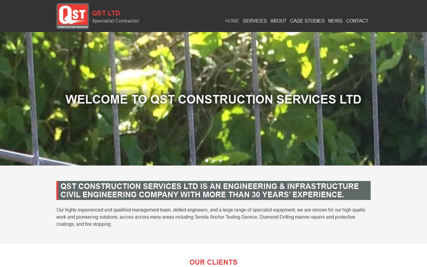 Q S T Construction Services Website