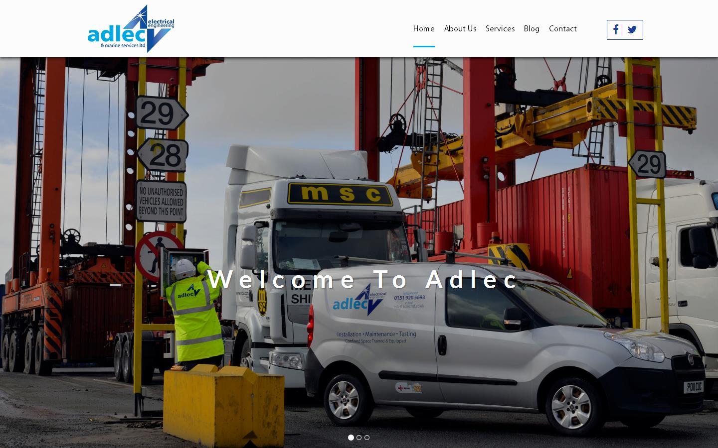 Adlec Electrical Engineering & Marine Services Ltd Website