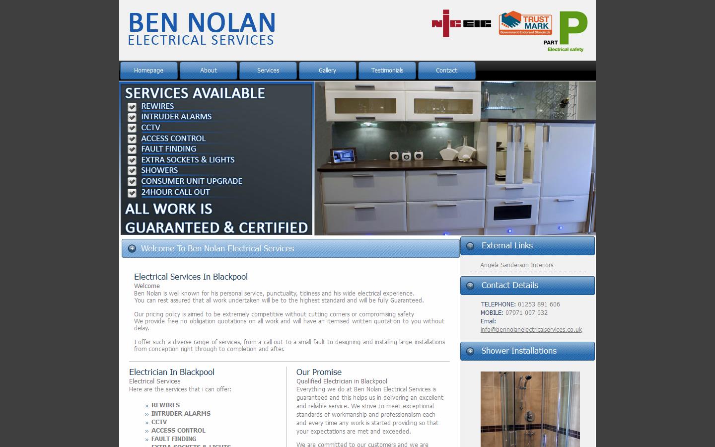 B N Electrical Services Website