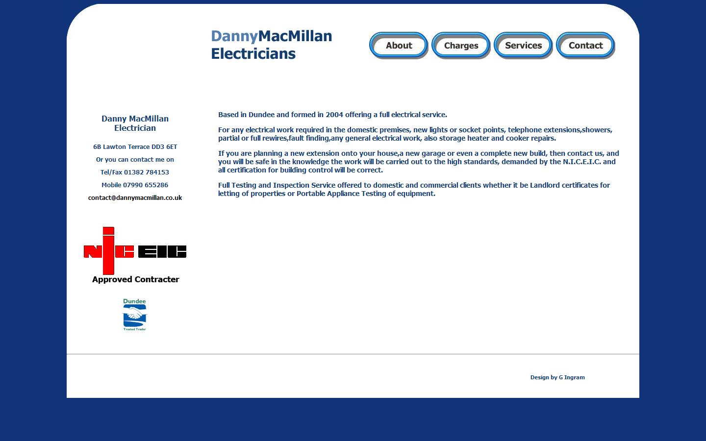 Danny Macmillan Electricians Website