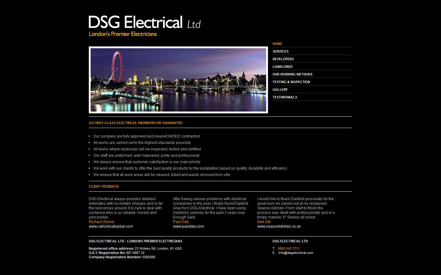 D S G Electrical Ltd Website