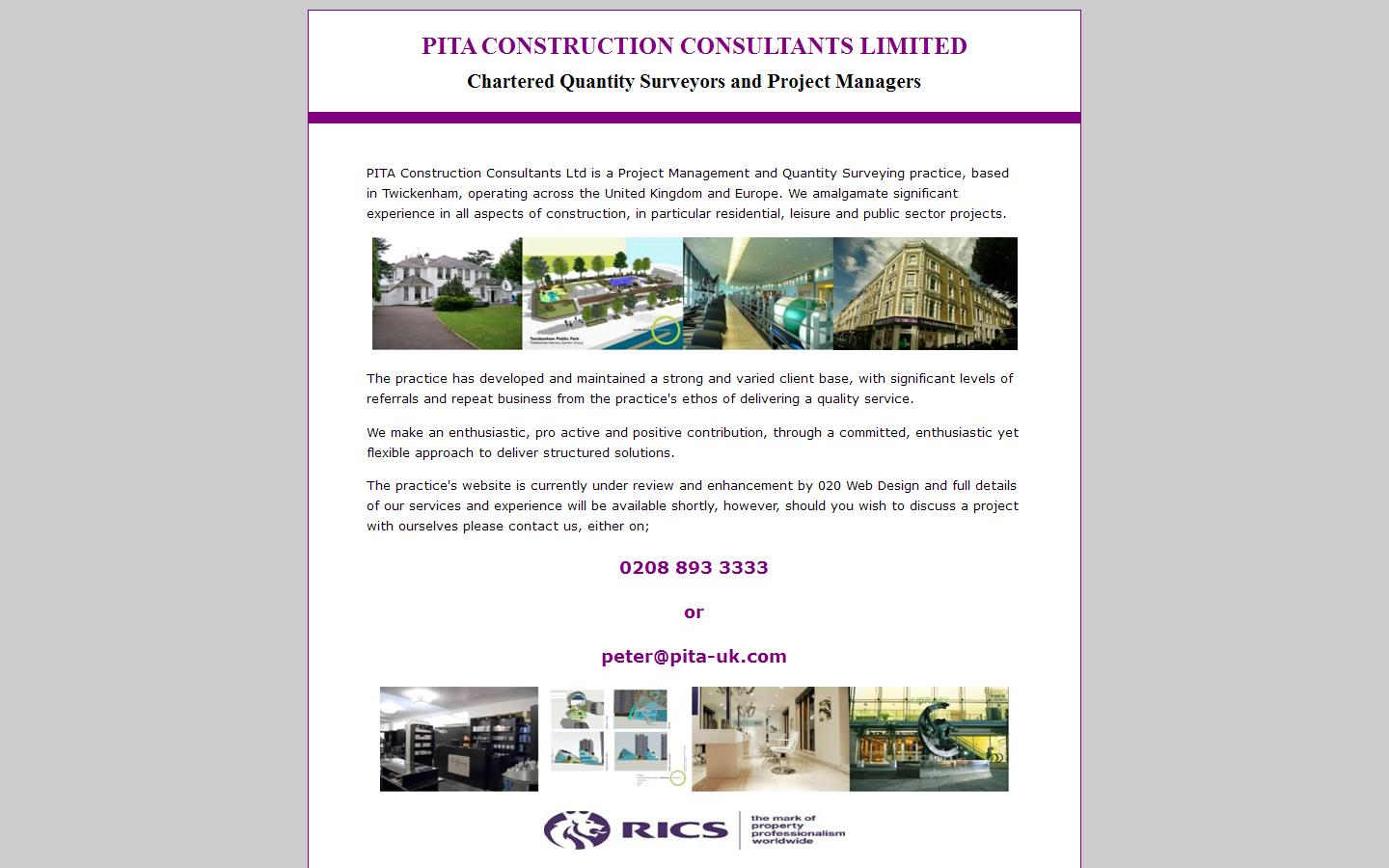 P I T A Construction Consultants Ltd Website