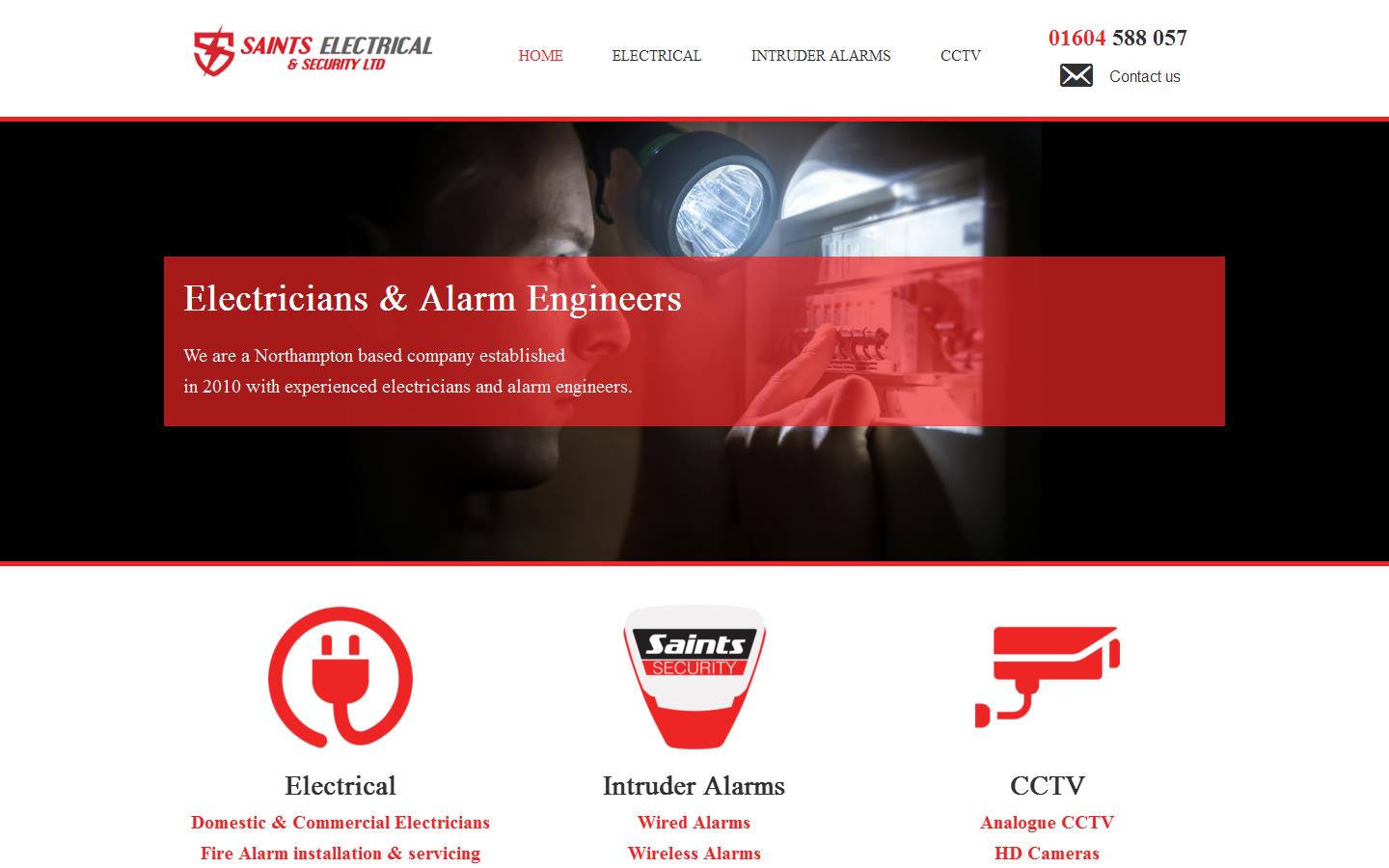 Saints Electrical & Security Ltd Website