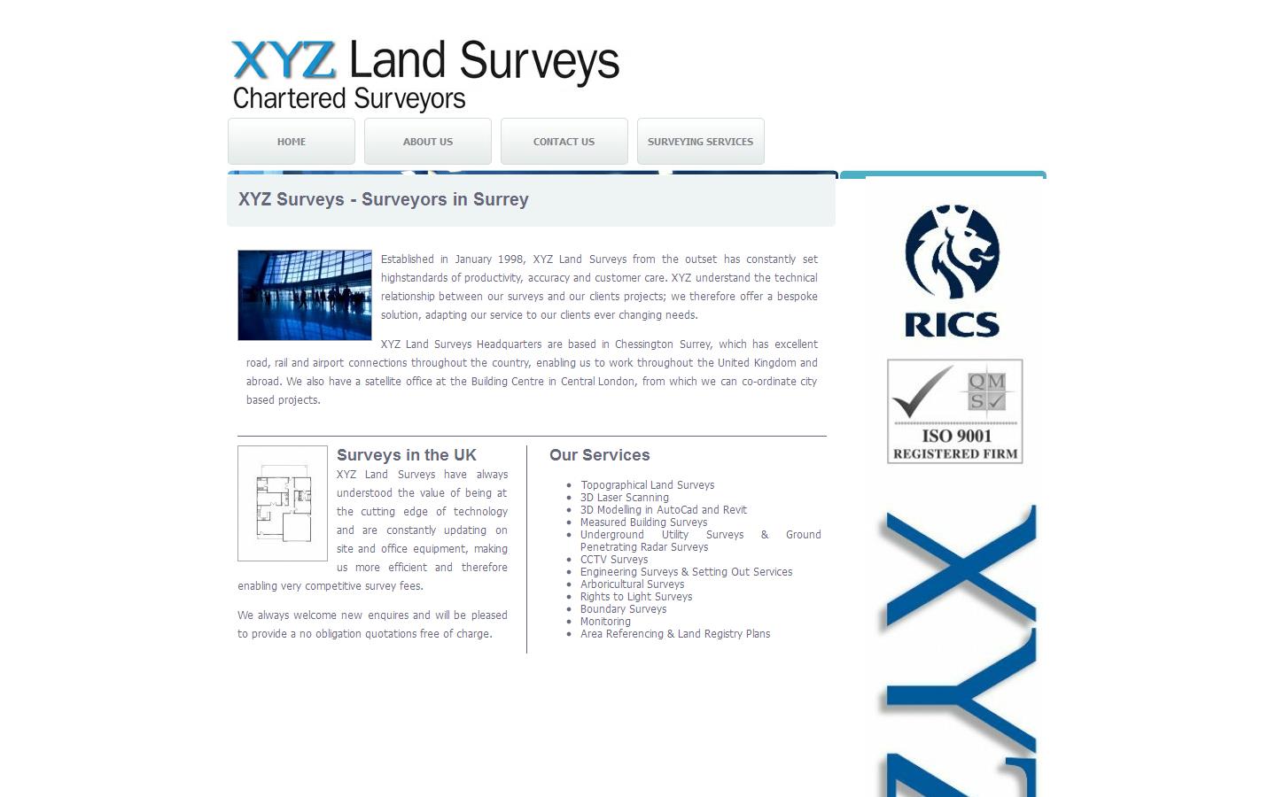 X Y Z Land Surveys Website