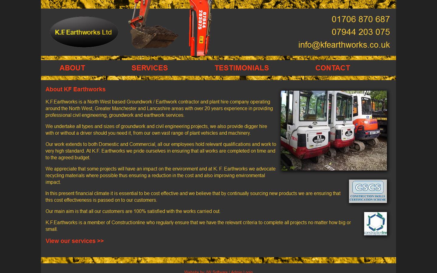 KF Earthworks Ltd Website