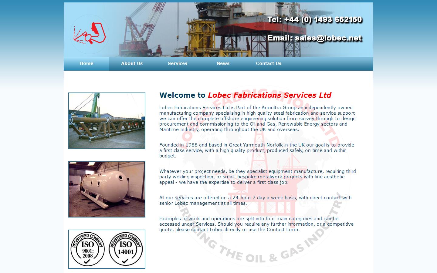 Lobec Fabrications Ltd Website