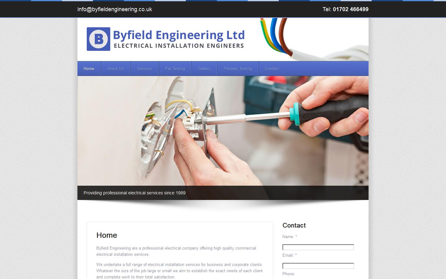 Byfield Engineering Ltd Website