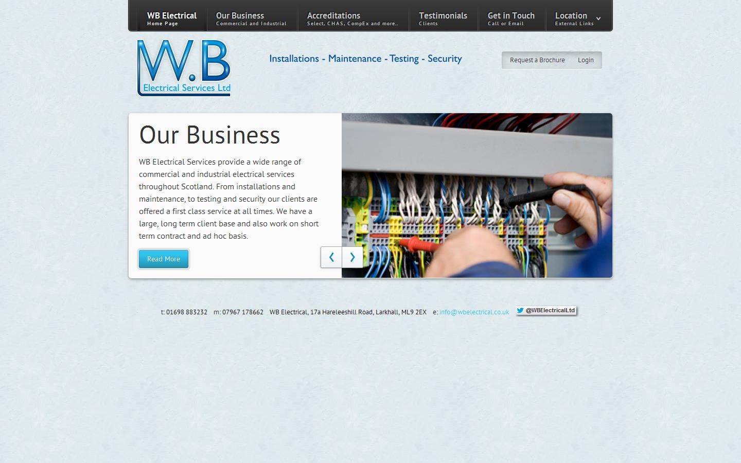 W B Electrical Services Ltd Website