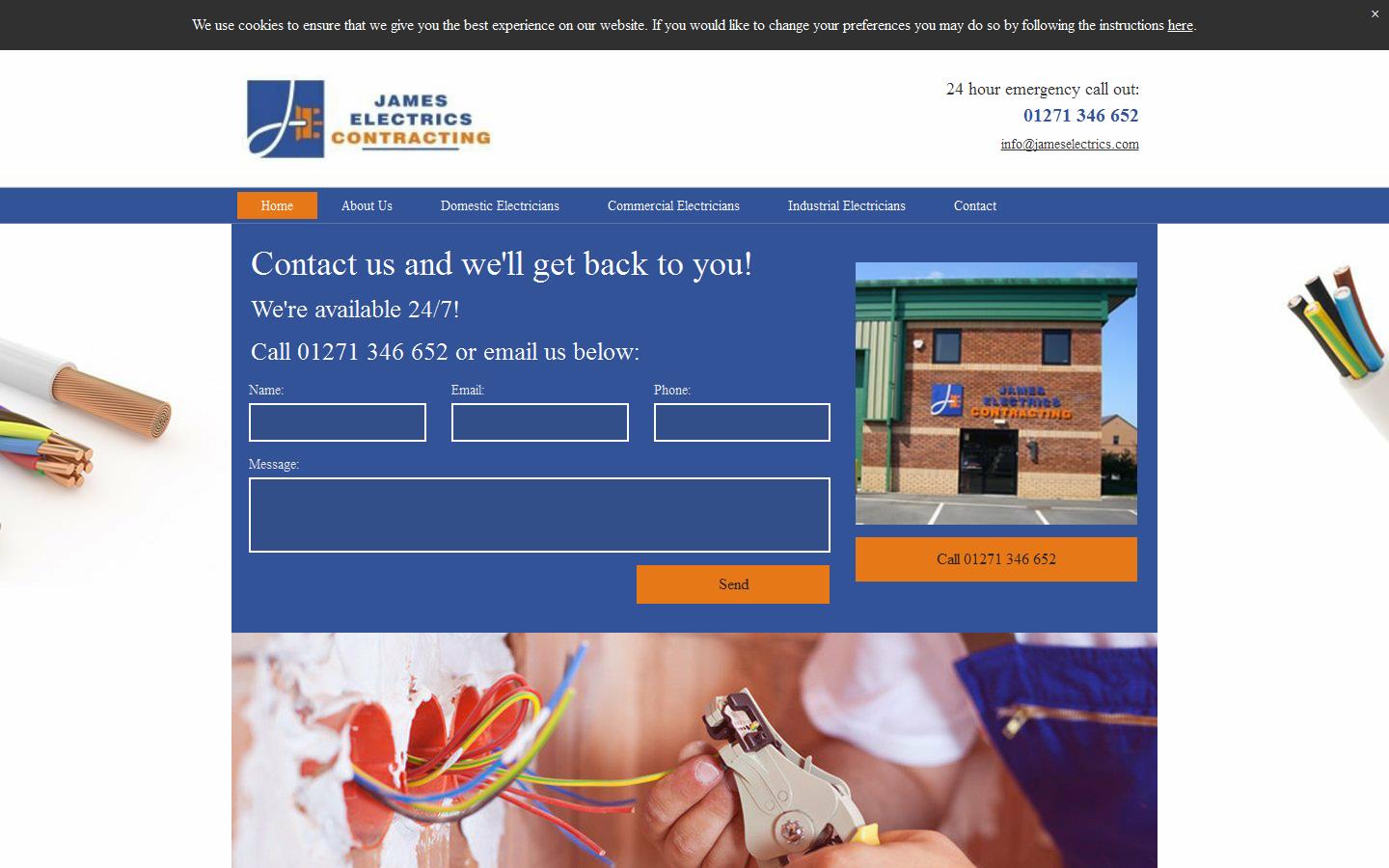 James Electrics Contracting Ltd Website
