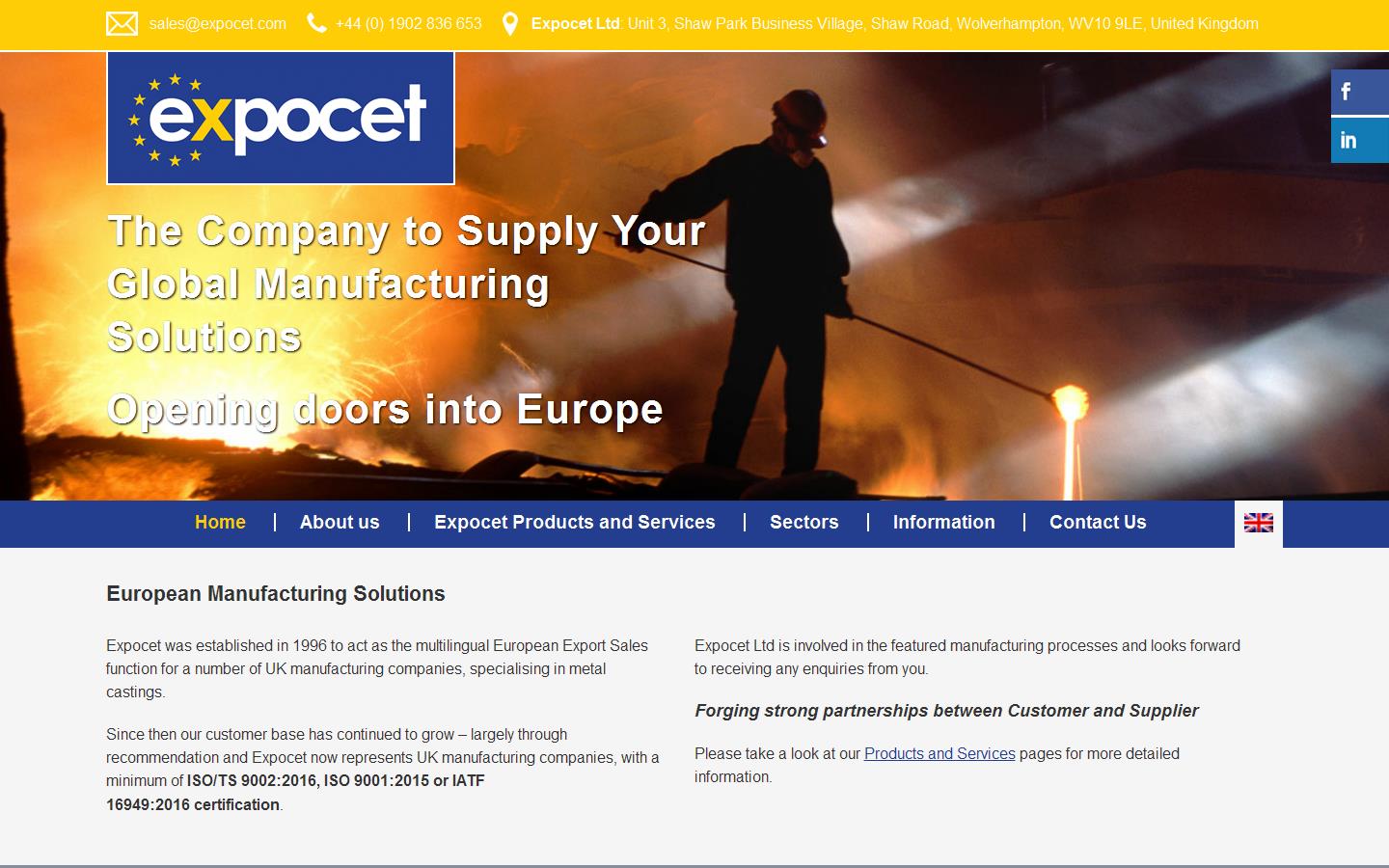 Expocet Ltd Website