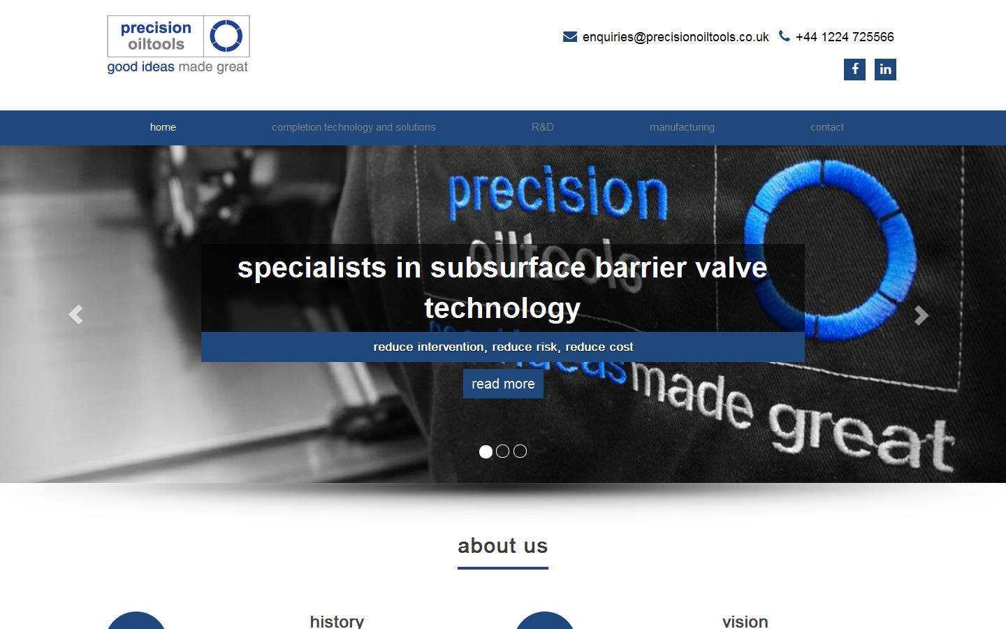 Precision Oiltools Website